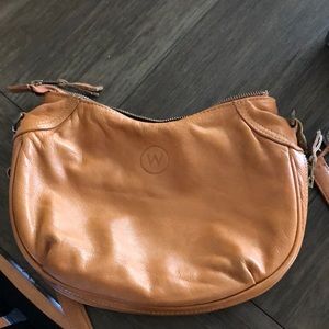 Gorgeous leather light tan crossbody